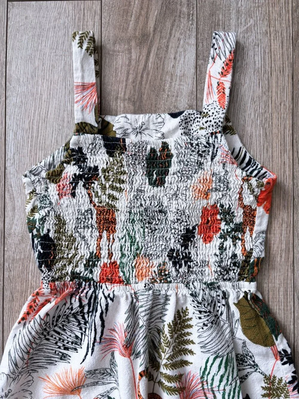Sophia + Zeke Stitch Fix Kids Safari Jungle Print Sundress Boho Tropical Size 10